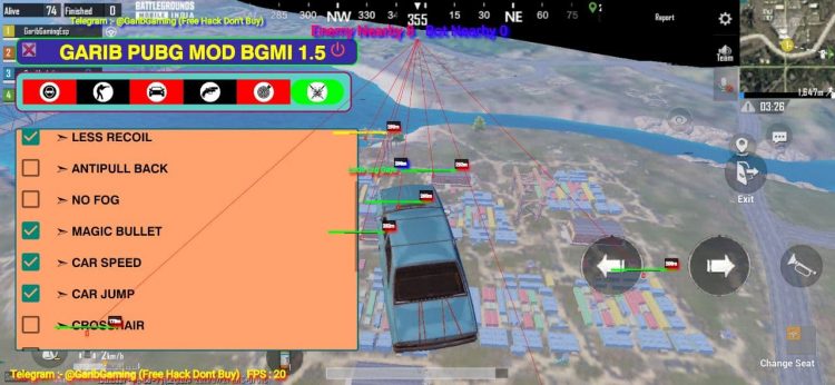 GARIB PUBG MOD ESP V2.7 – MOD HACK MENU PUBG ALL SERVER