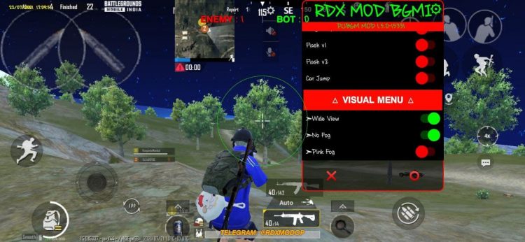 RDX MOD PUBG BGMI 1.5 – MOD MENU ESP S20 – HACK PUBG ẤN ĐỘ