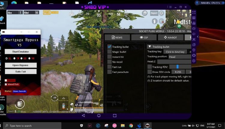 Hack Free Socket Magic Bullet for Gameloop and smartgaga pubg mobile 1.6.0 & Bgmi