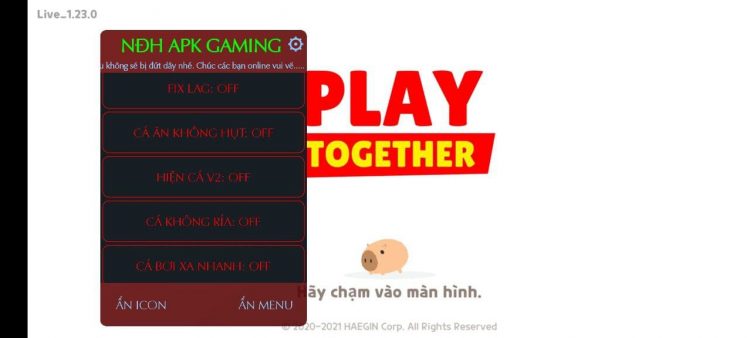 PLAY TOGETHER V2 Hiện cá nhanh , cá không hụt , không đứt dây MENUMOD APK